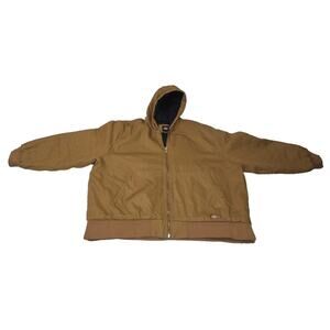 Dickies Workwear Jacket Men's Size 4XL Canvas Shell Lined Utility Coat Brown